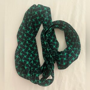 Versatile Green and Black Patterned Women's Scarf/Dress Tie